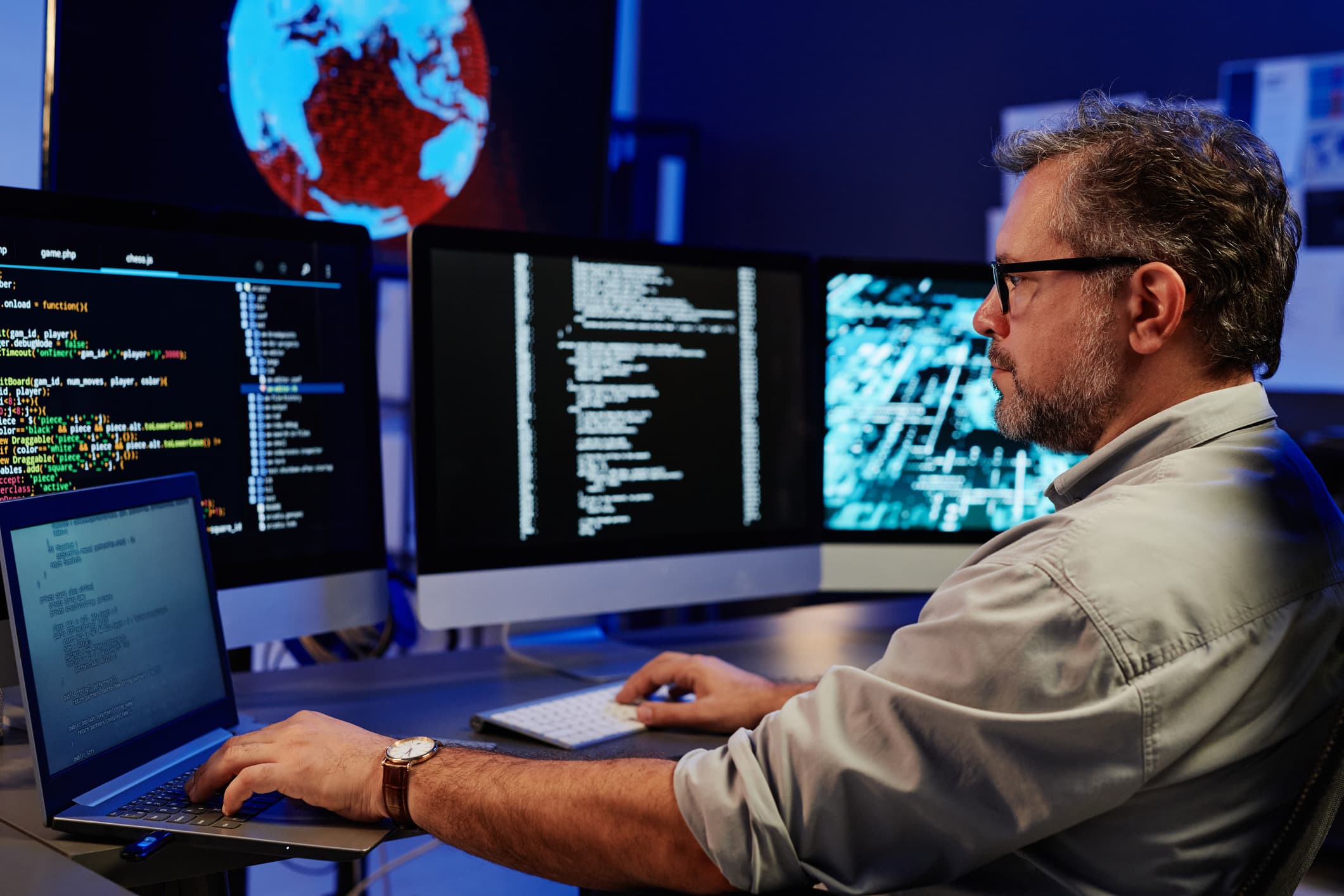 A close-up of a laptop running a security operations console; EDR is the always-on watcher that catches what antivirus signatures miss.